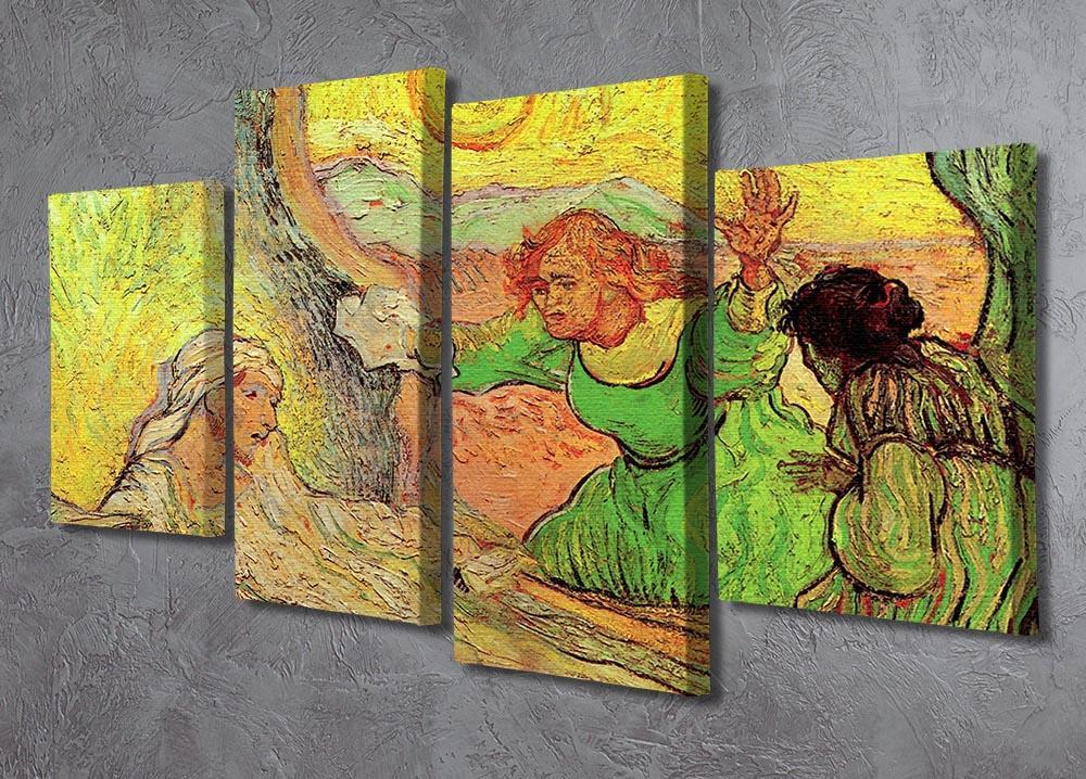 The Raising of Lazarus after Rembrandt by Van Gogh 4 Split Panel Canvas - Canvas Art Rocks - 2