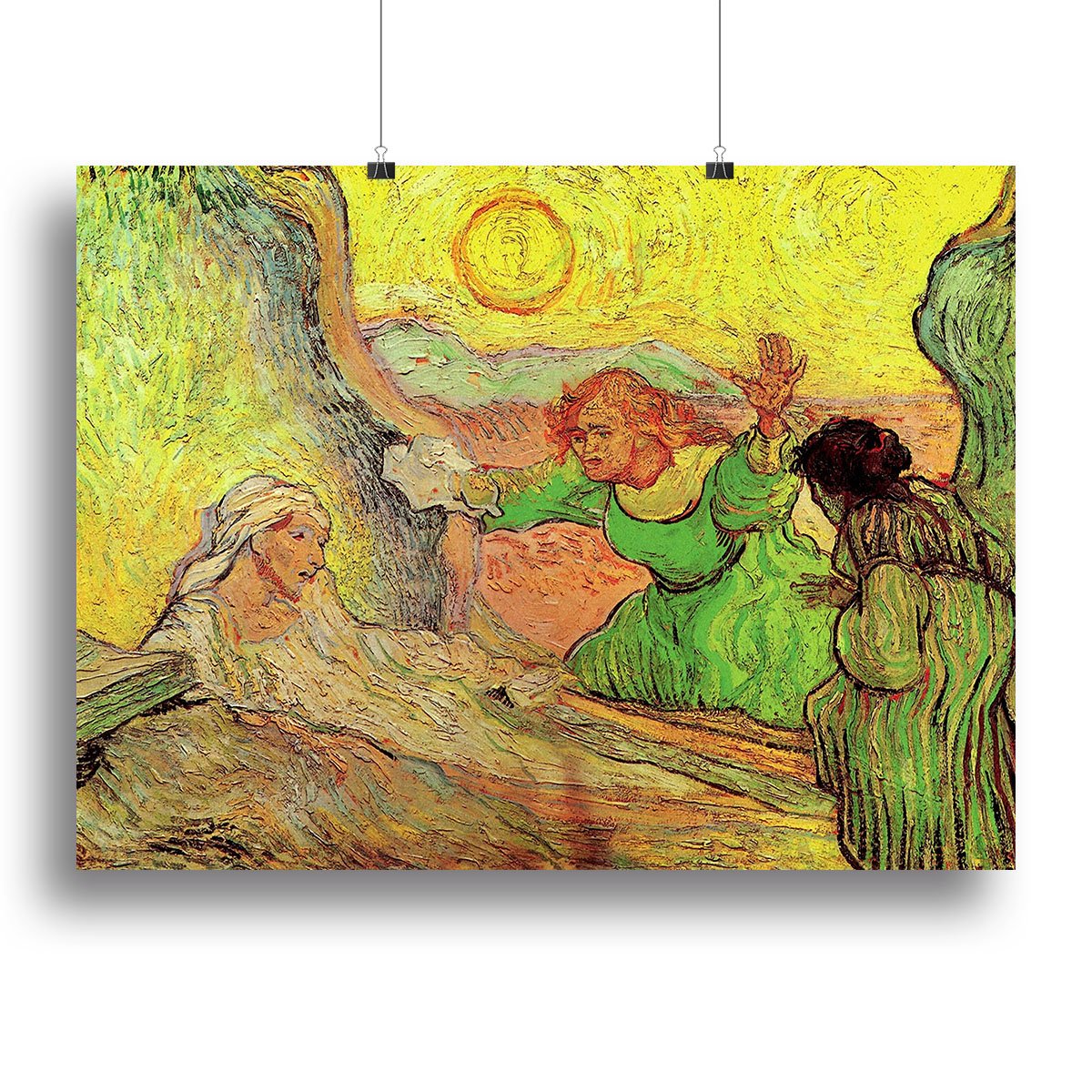 The Raising of Lazarus after Rembrandt by Van Gogh Canvas Print or Poster