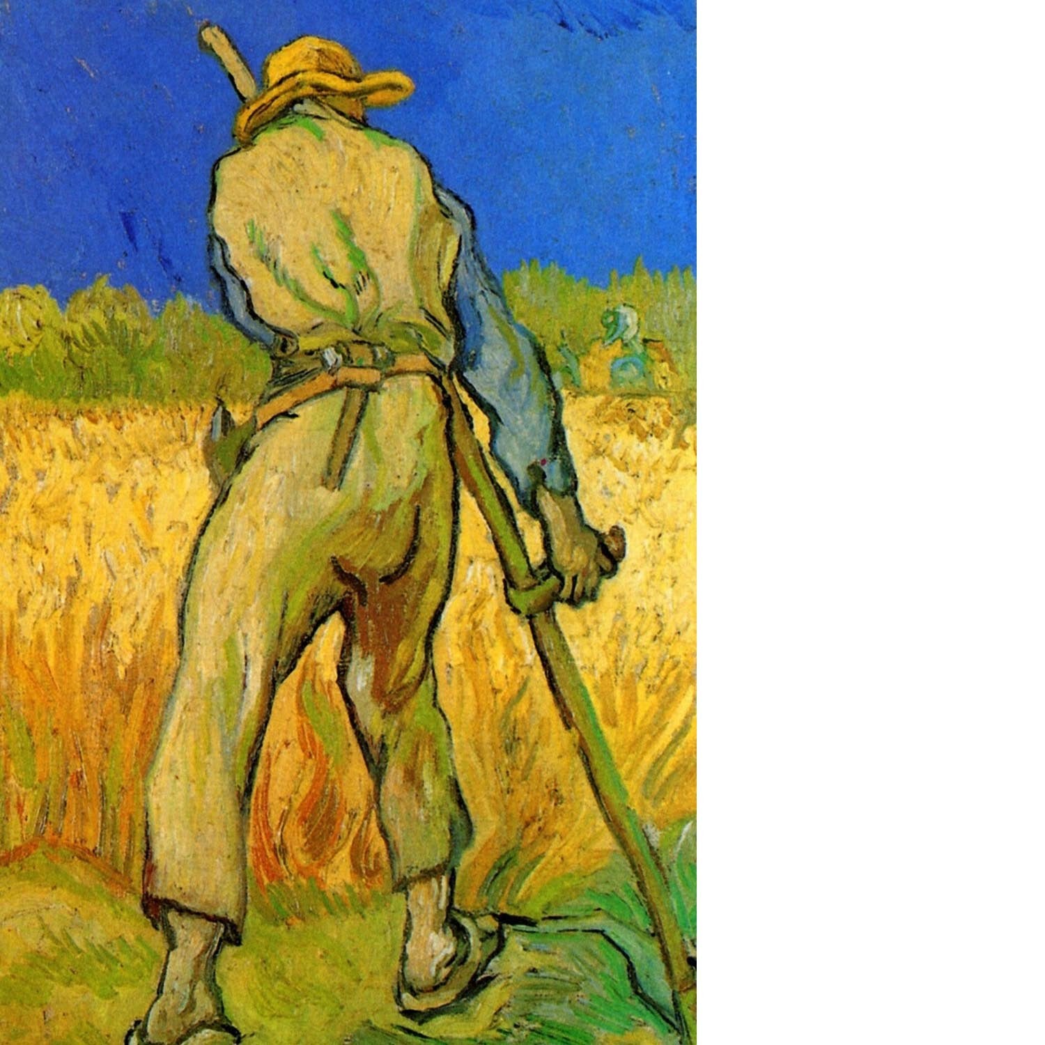 The Reaper by Van Gogh Floating Framed Canvas