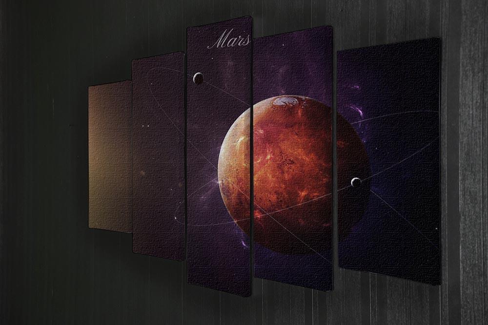 The Red Planet Mars 5 Split Panel Canvas - Canvas Art Rocks - 2