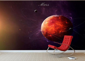 The Red Planet Mars Wall Mural Wallpaper - Canvas Art Rocks - 2