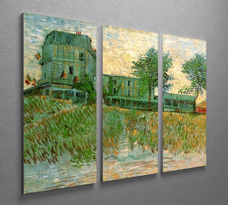 The Restaurant de la Sirene at Asnieres by Van Gogh 3 Split Panel Canvas Print - Canvas Art Rocks - 4