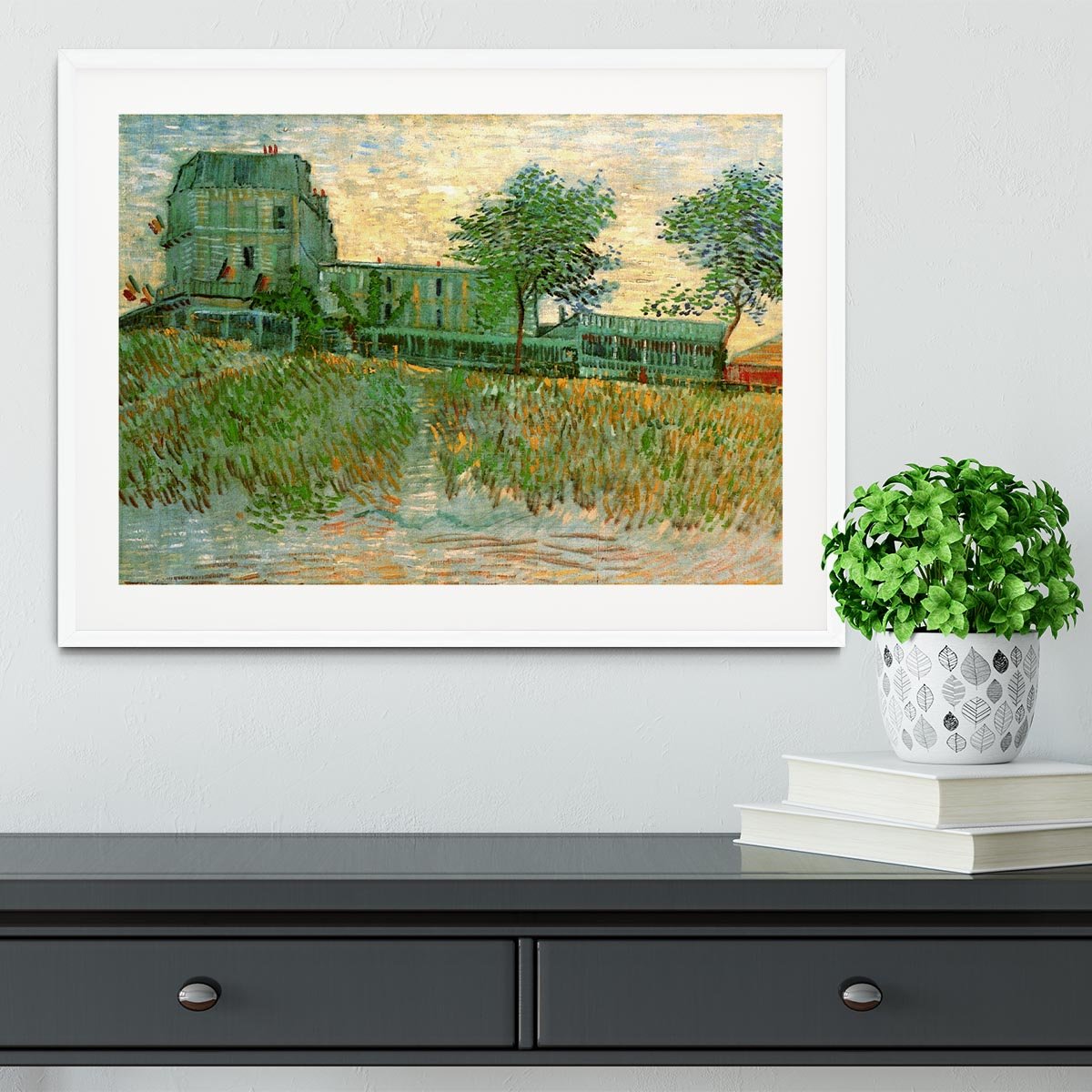 The Restaurant de la Sirene at Asnieres by Van Gogh Framed Print - Canvas Art Rocks - 5