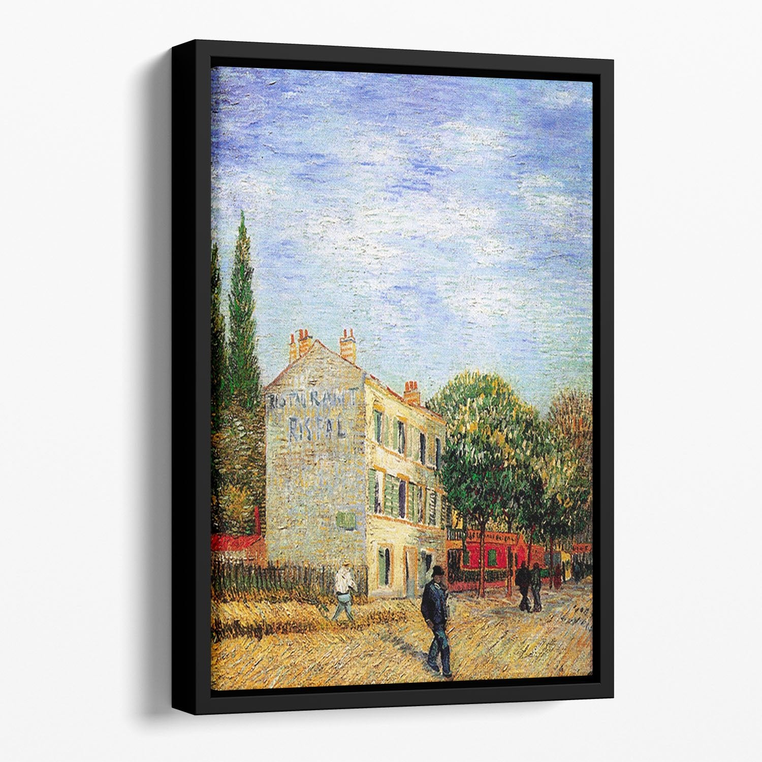 The Rispal Restaurant at Asnieres by Van Gogh Floating Framed Canvas