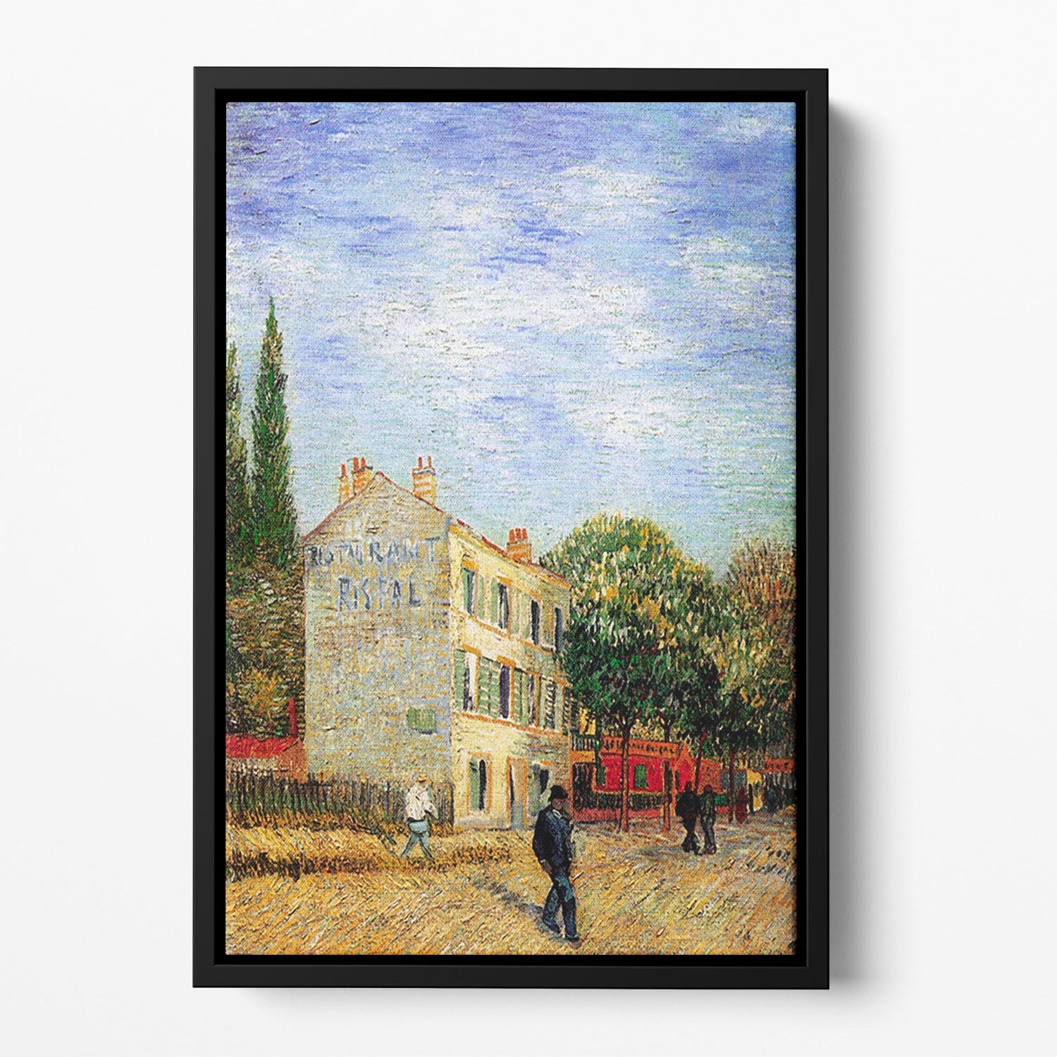 The Rispal Restaurant at Asnieres by Van Gogh Floating Framed Canvas