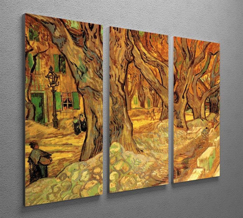 The Road Menders 2 by Van Gogh 3 Split Panel Canvas Print - Canvas Art Rocks - 4