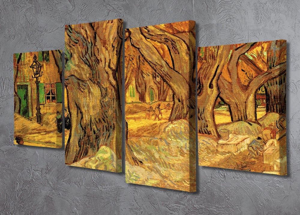 The Road Menders 2 by Van Gogh 4 Split Panel Canvas - Canvas Art Rocks - 2