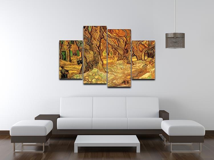 The Road Menders 2 by Van Gogh 4 Split Panel Canvas - Canvas Art Rocks - 3