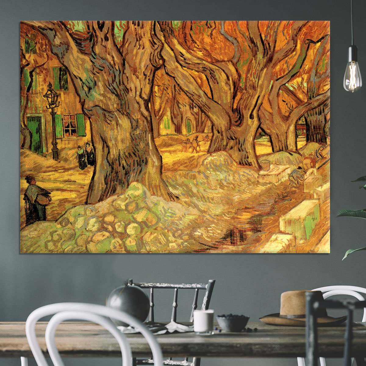 The Road Menders 2 by Van Gogh Canvas Print or Poster