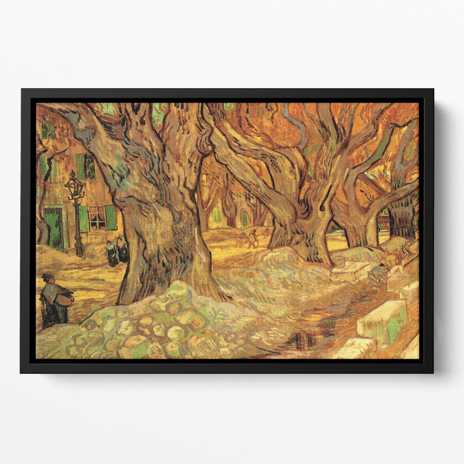 The Road Menders 2 by Van Gogh Floating Framed Canvas