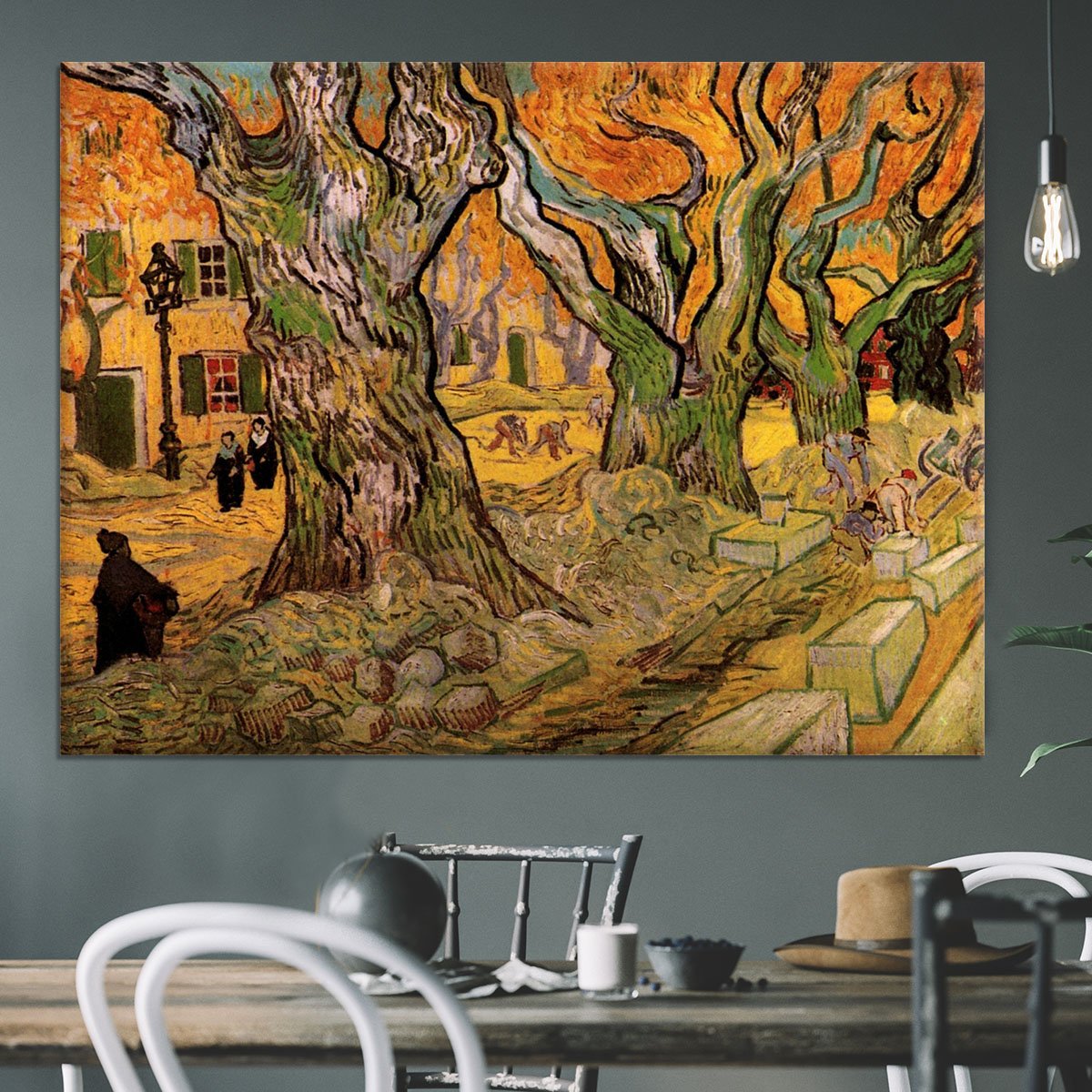 The Road Menders by Van Gogh Canvas Print or Poster