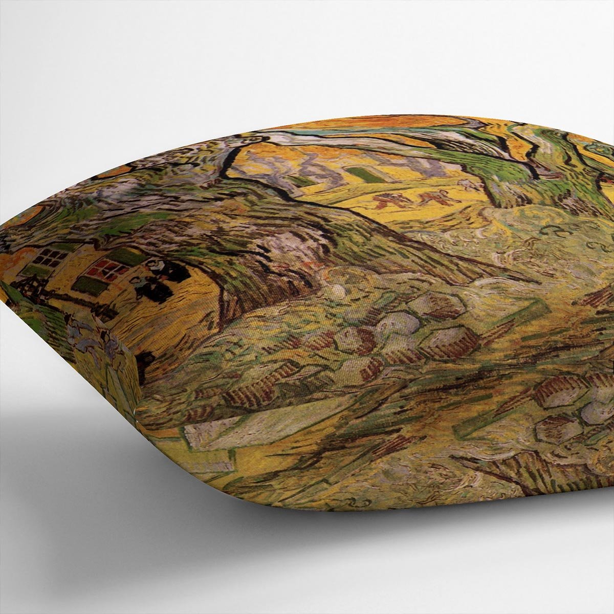 The Road Menders by Van Gogh Throw Pillow