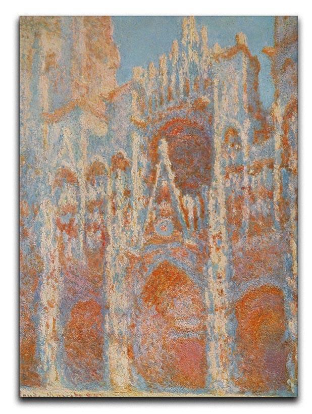 The Rouen Cathedral The facade at sunset by Monet Canvas Print & Poster  - Canvas Art Rocks - 1