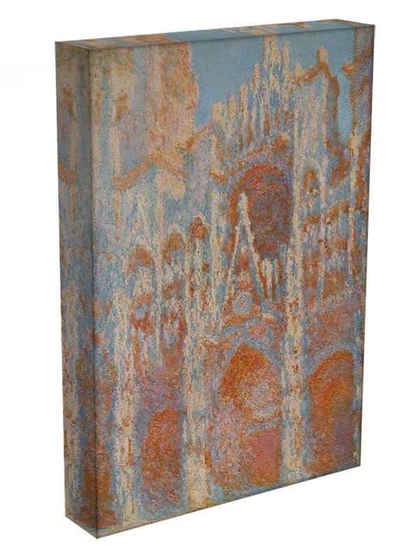 The Rouen Cathedral The facade at sunset by Monet Canvas Print & Poster - Canvas Art Rocks - 3