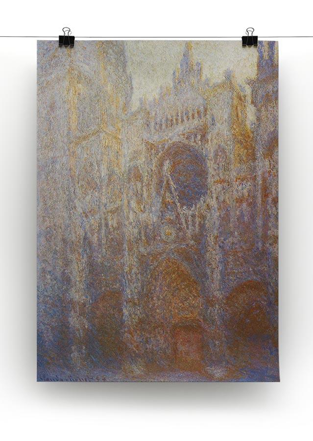 The Rouen Cathedral West facade by Monet Canvas Print & Poster - Canvas Art Rocks - 2