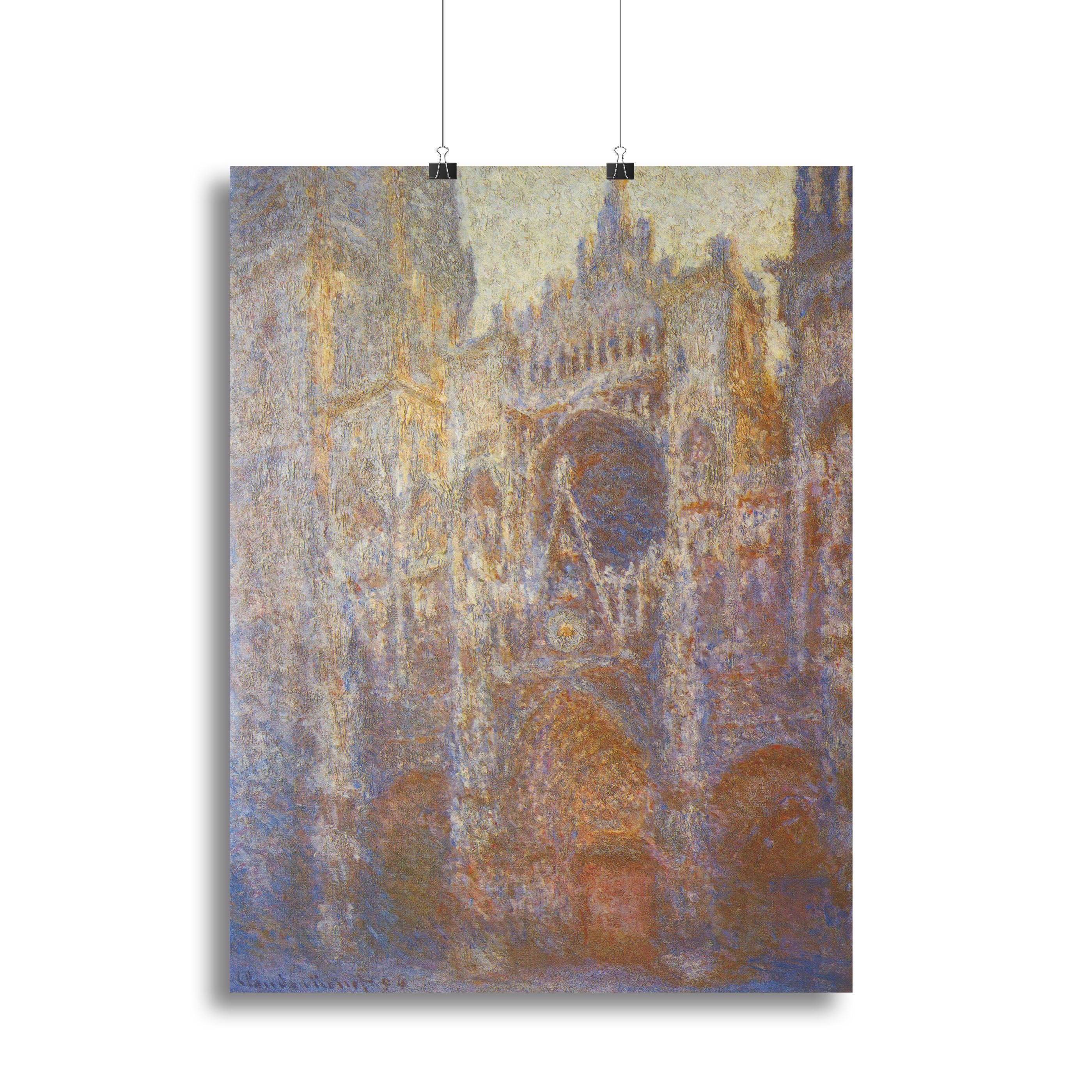 The Rouen Cathedral West facade by Monet Canvas Print or Poster