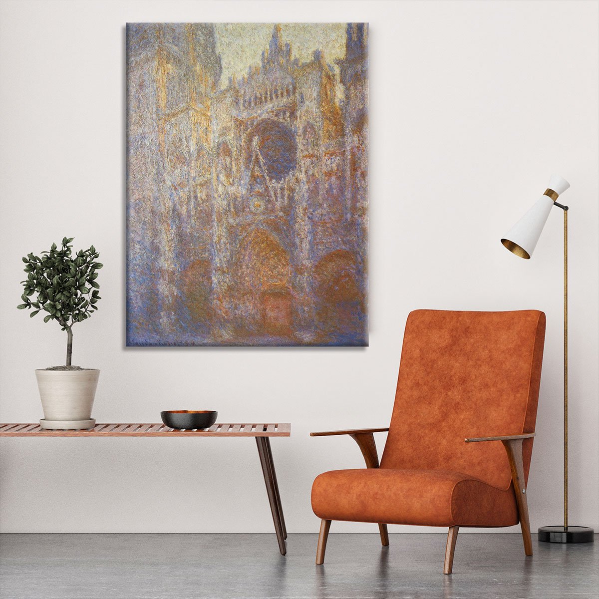 The Rouen Cathedral West facade by Monet Canvas Print or Poster