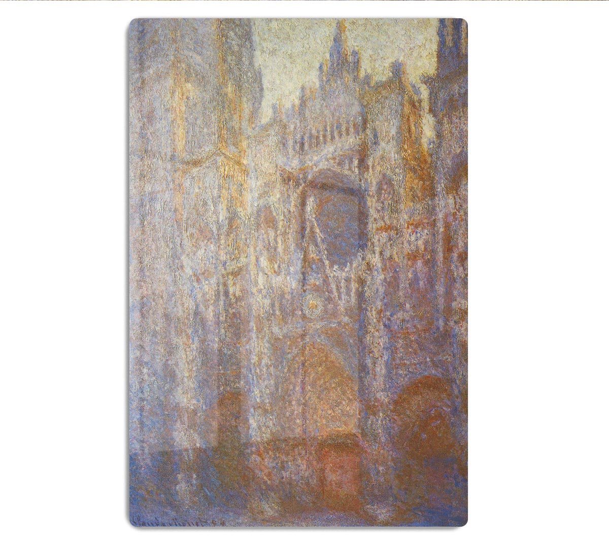 The Rouen Cathedral West facade by Monet HD Metal Print