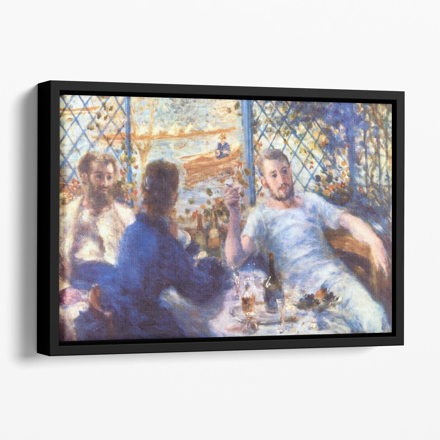 The Rowers Lunch by Renoir Floating Framed Canvas