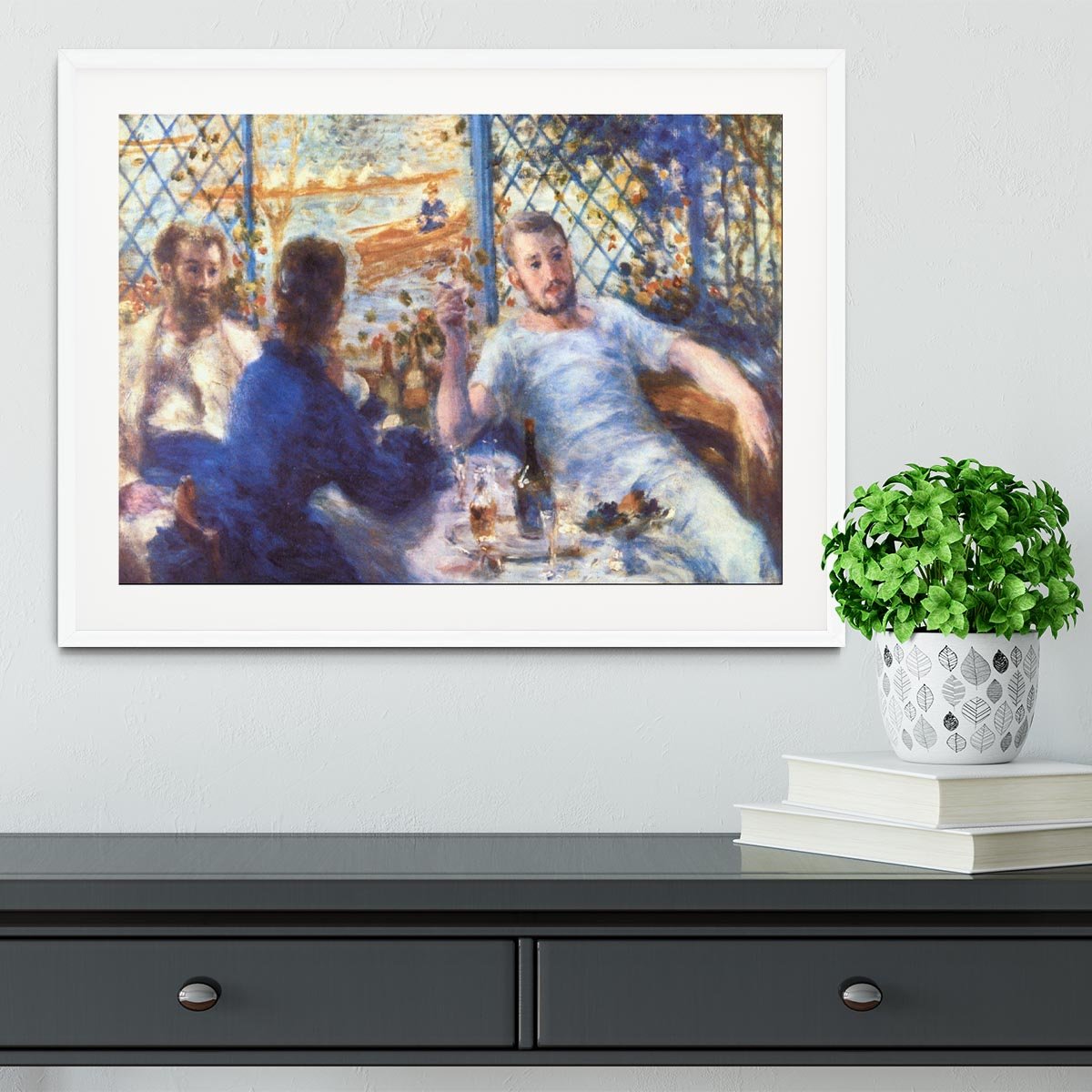 The Rowers Lunch by Renoir Framed Print - Canvas Art Rocks - 5