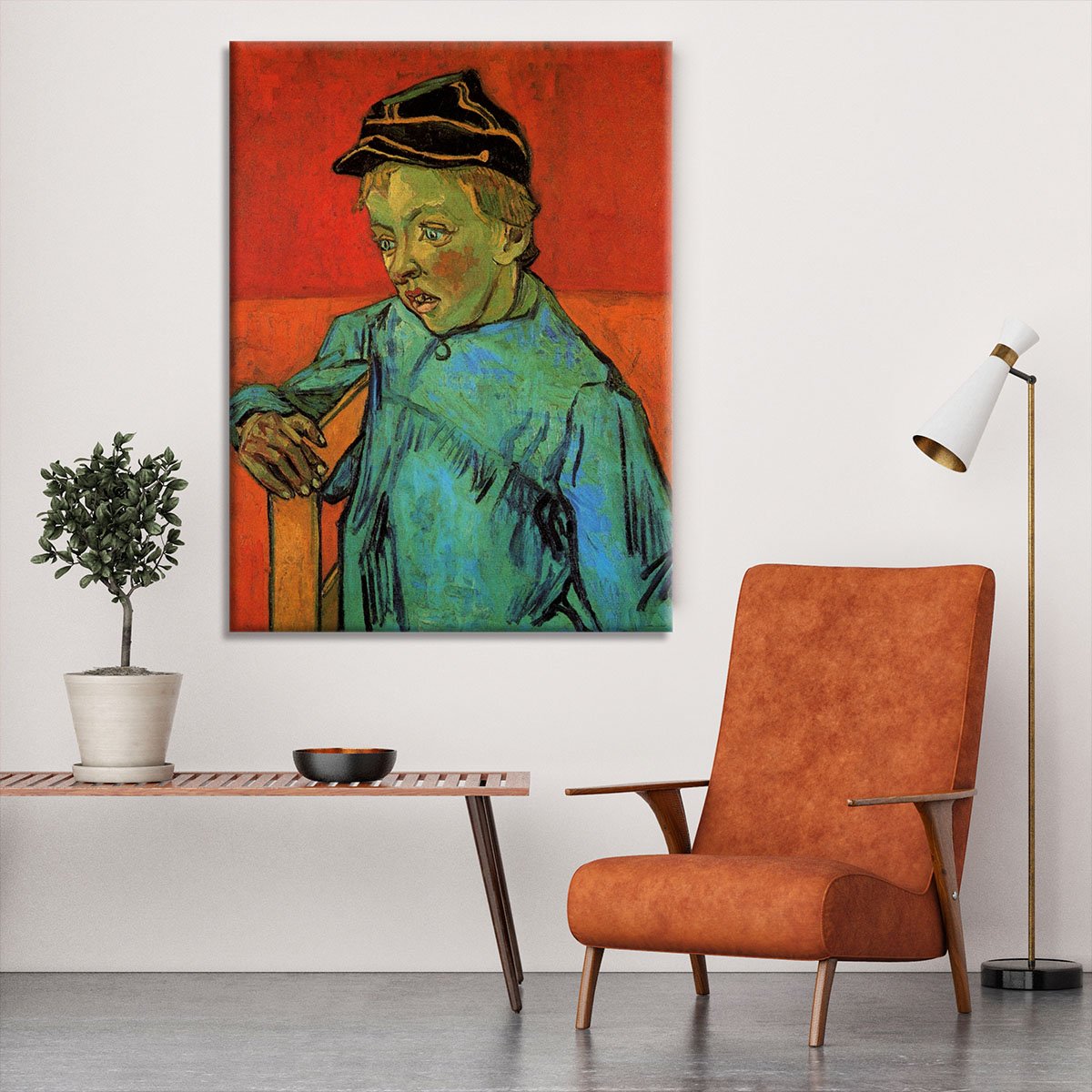 The Schoolboy Camille Roulin by Van Gogh Canvas Print or Poster
