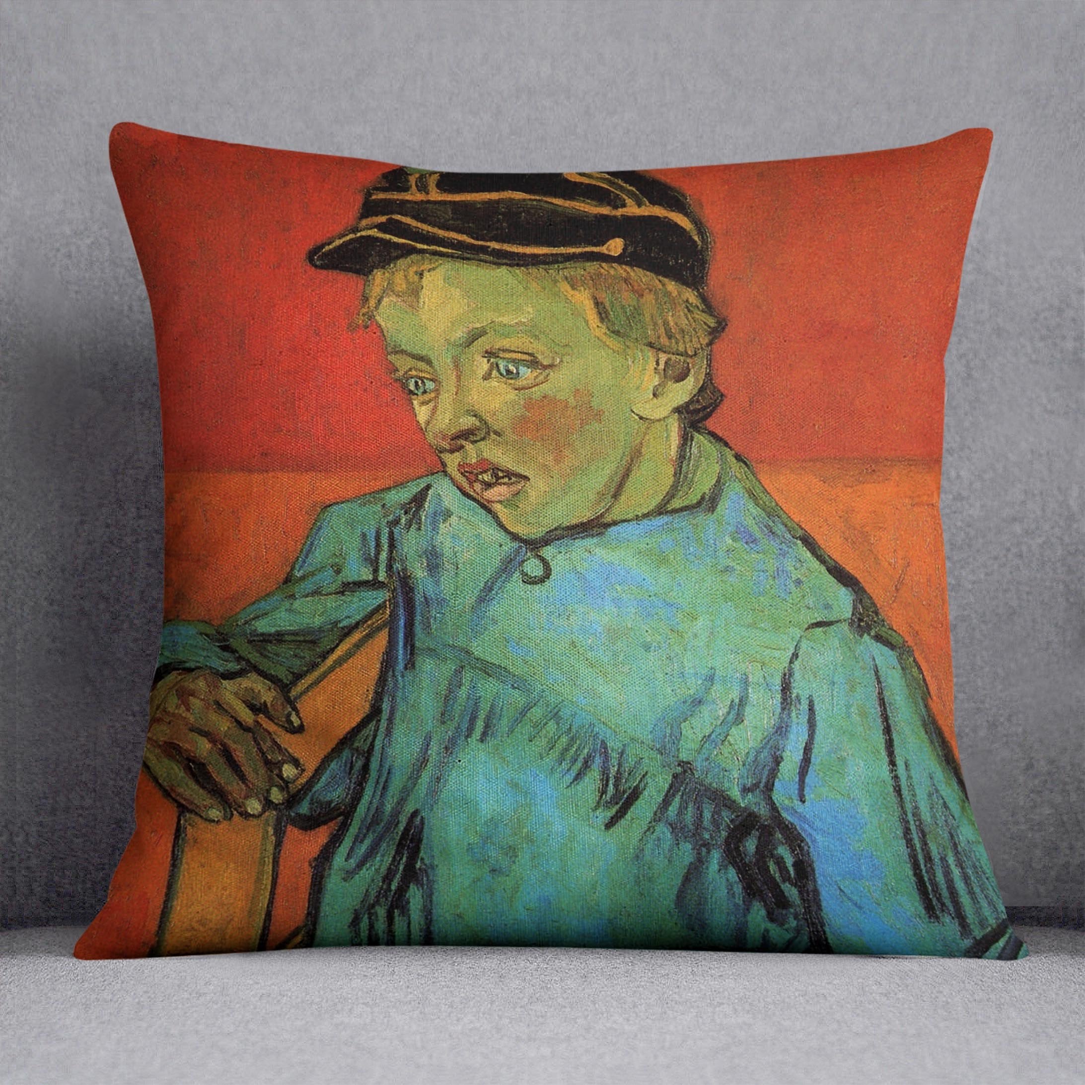 The Schoolboy Camille Roulin by Van Gogh Throw Pillow