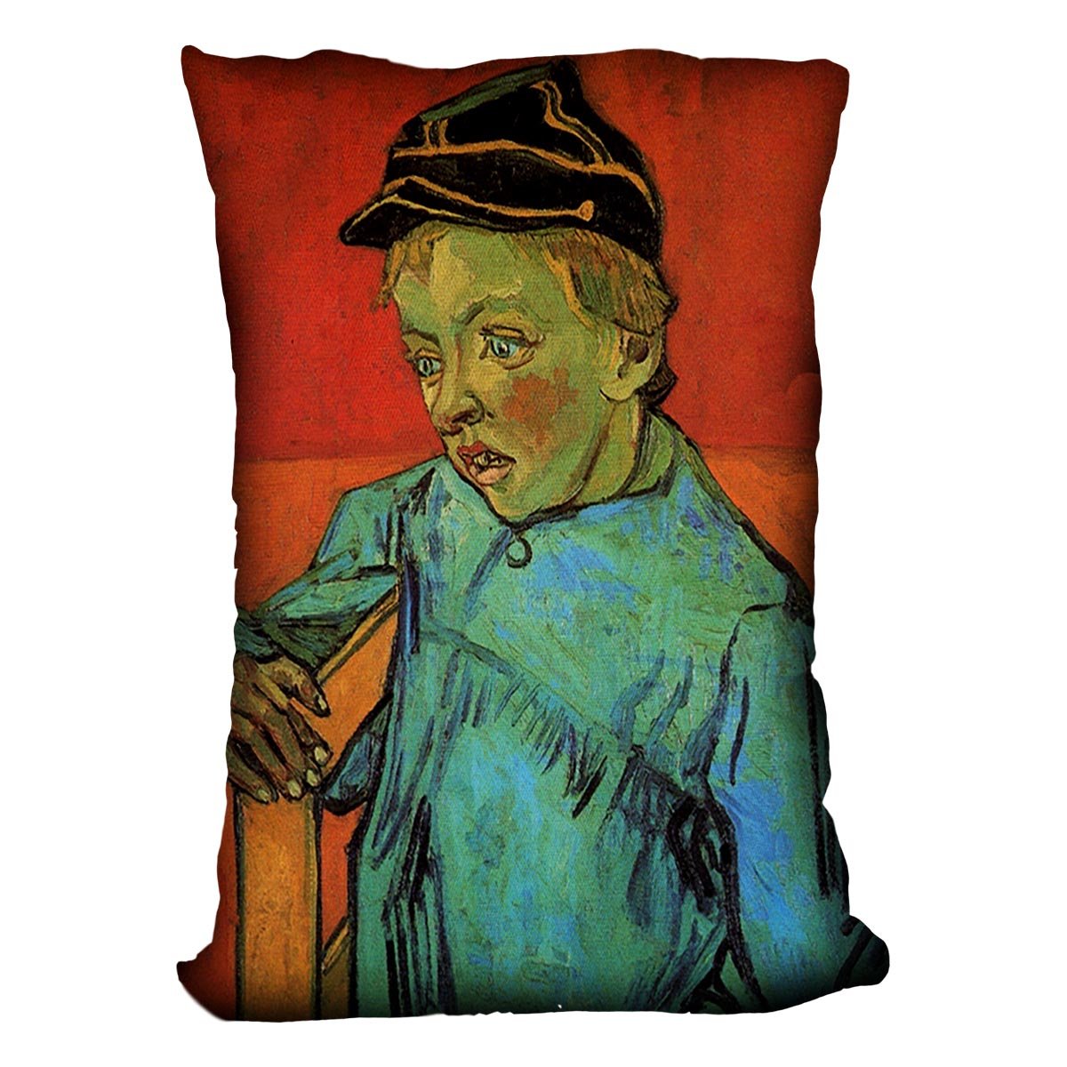 The Schoolboy Camille Roulin by Van Gogh Throw Pillow