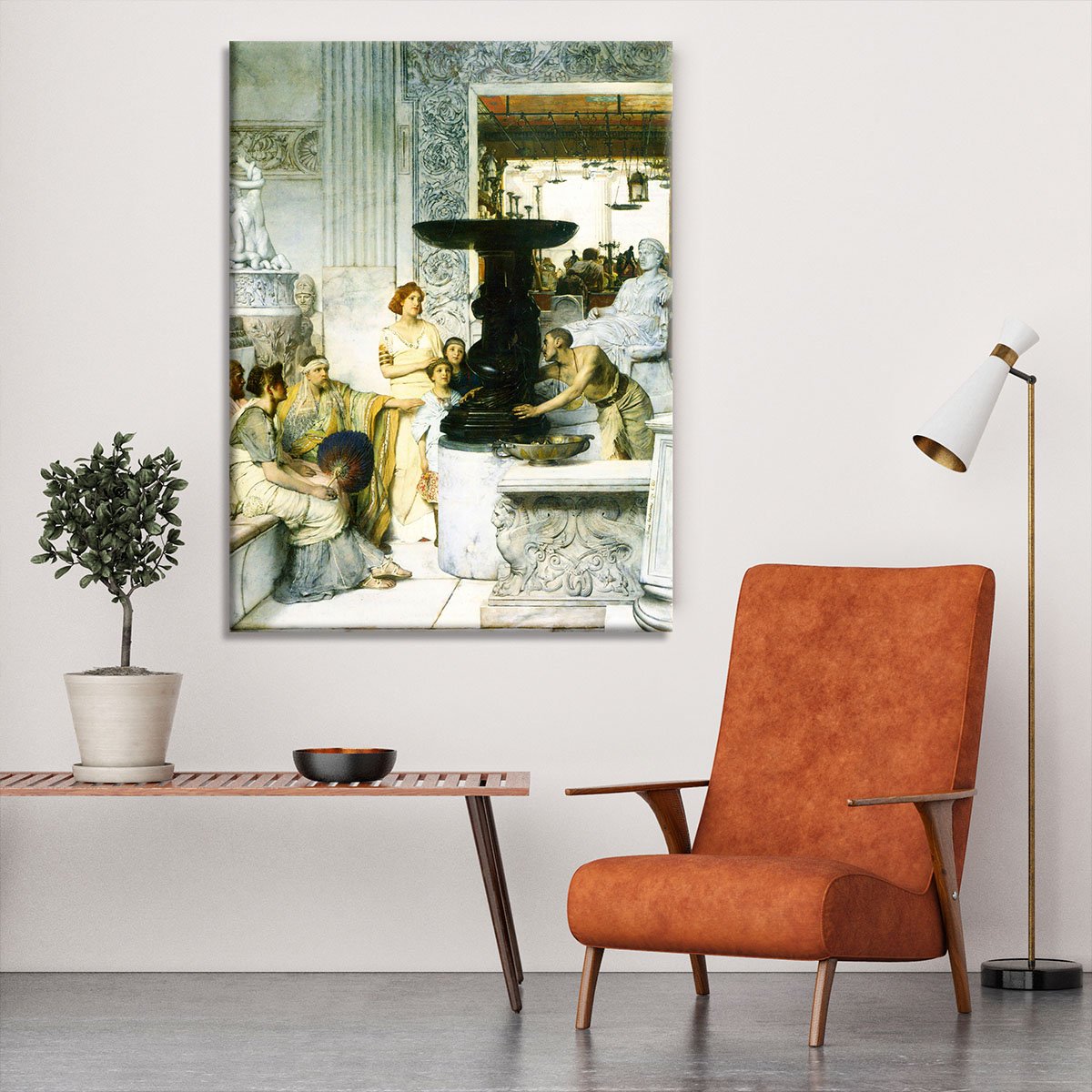 The Sculpture Gallery by Alma Tadema Canvas Print or Poster