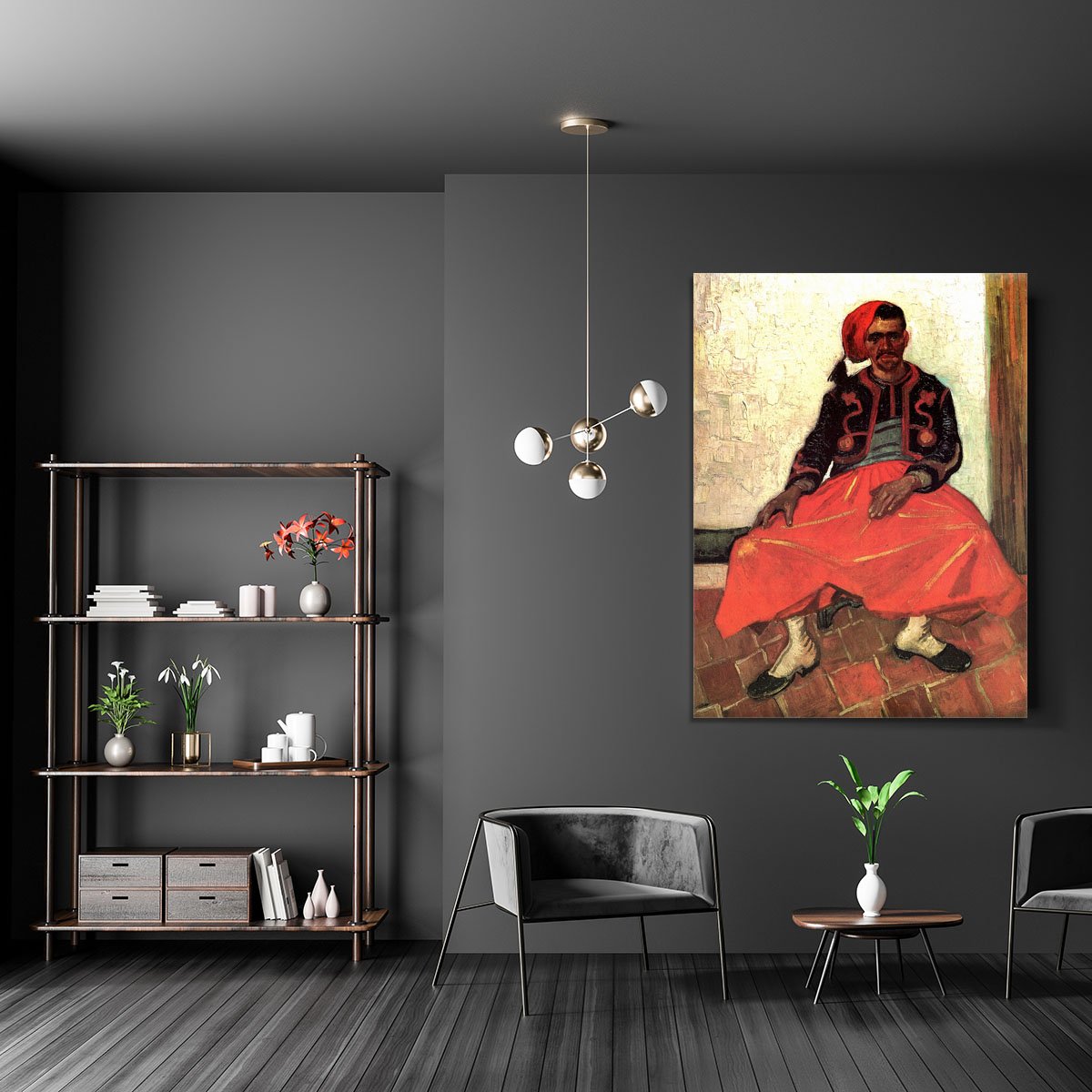 The Seated Zouave by Van Gogh Canvas Print or Poster