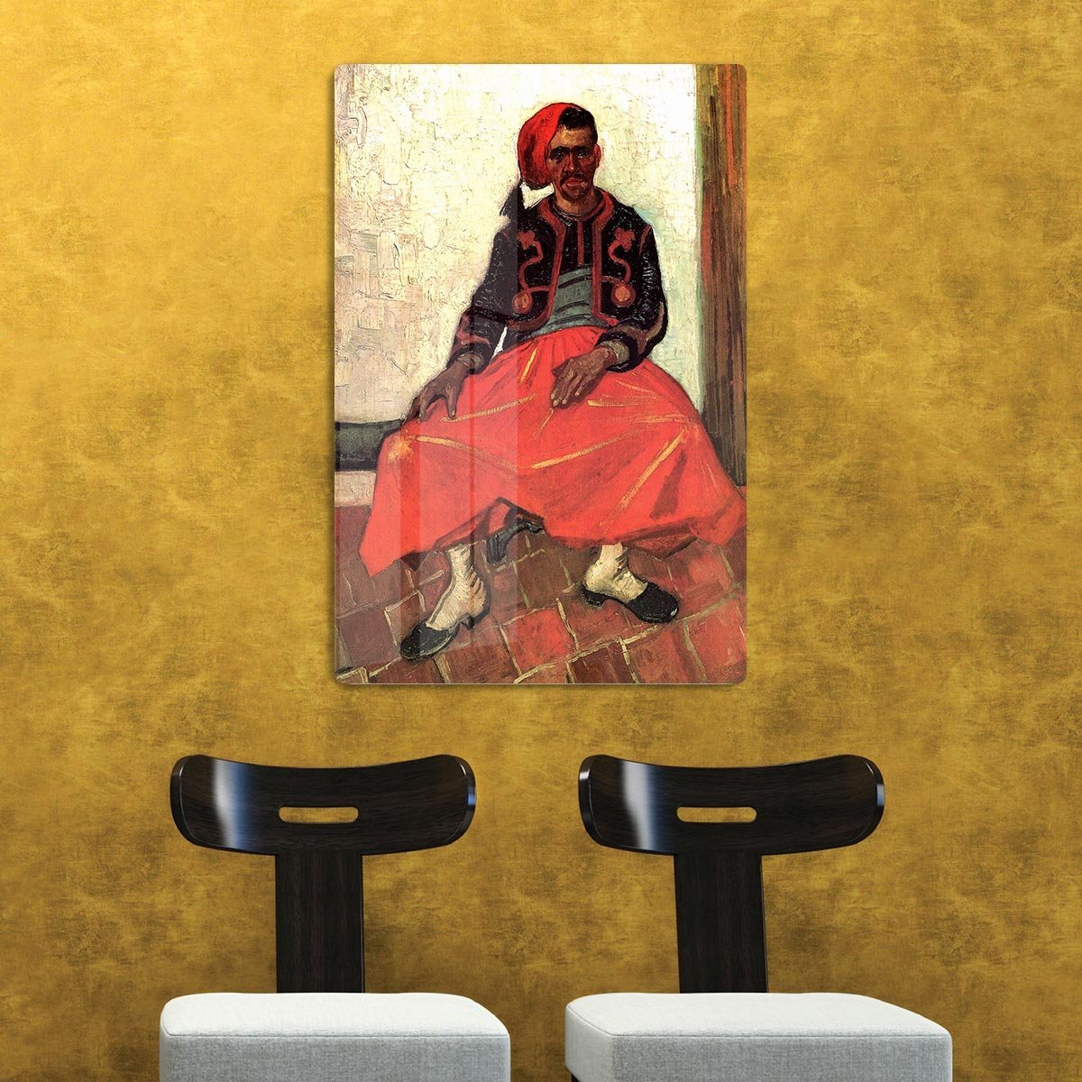 The Seated Zouave by Van Gogh HD Metal Print