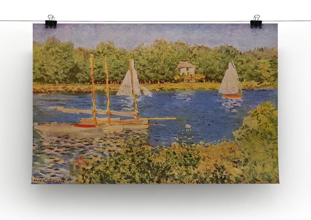 The Seine at Argenteuil Basin by Monet Canvas Print & Poster - Canvas Art Rocks - 2