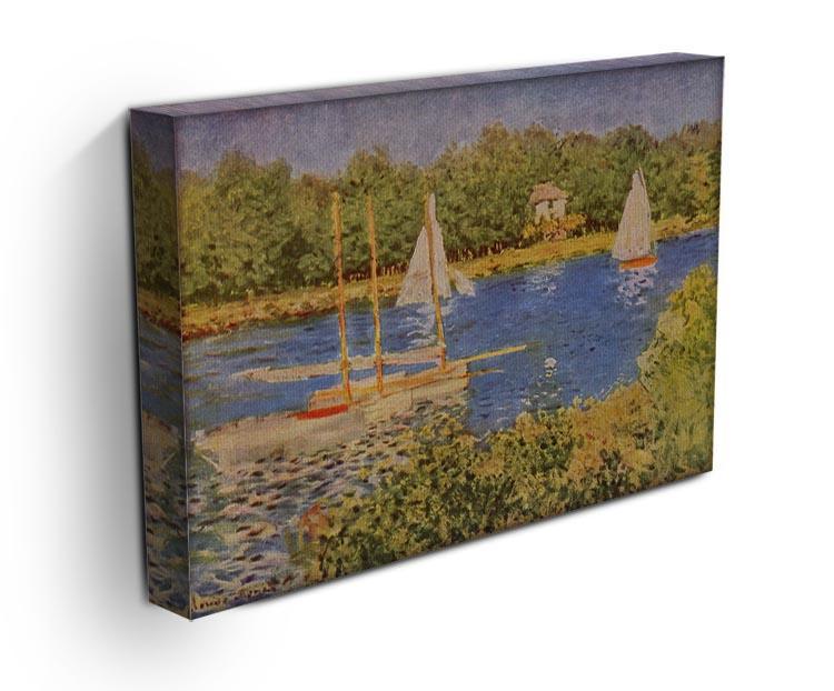 The Seine at Argenteuil Basin by Monet Canvas Print & Poster - Canvas Art Rocks - 3
