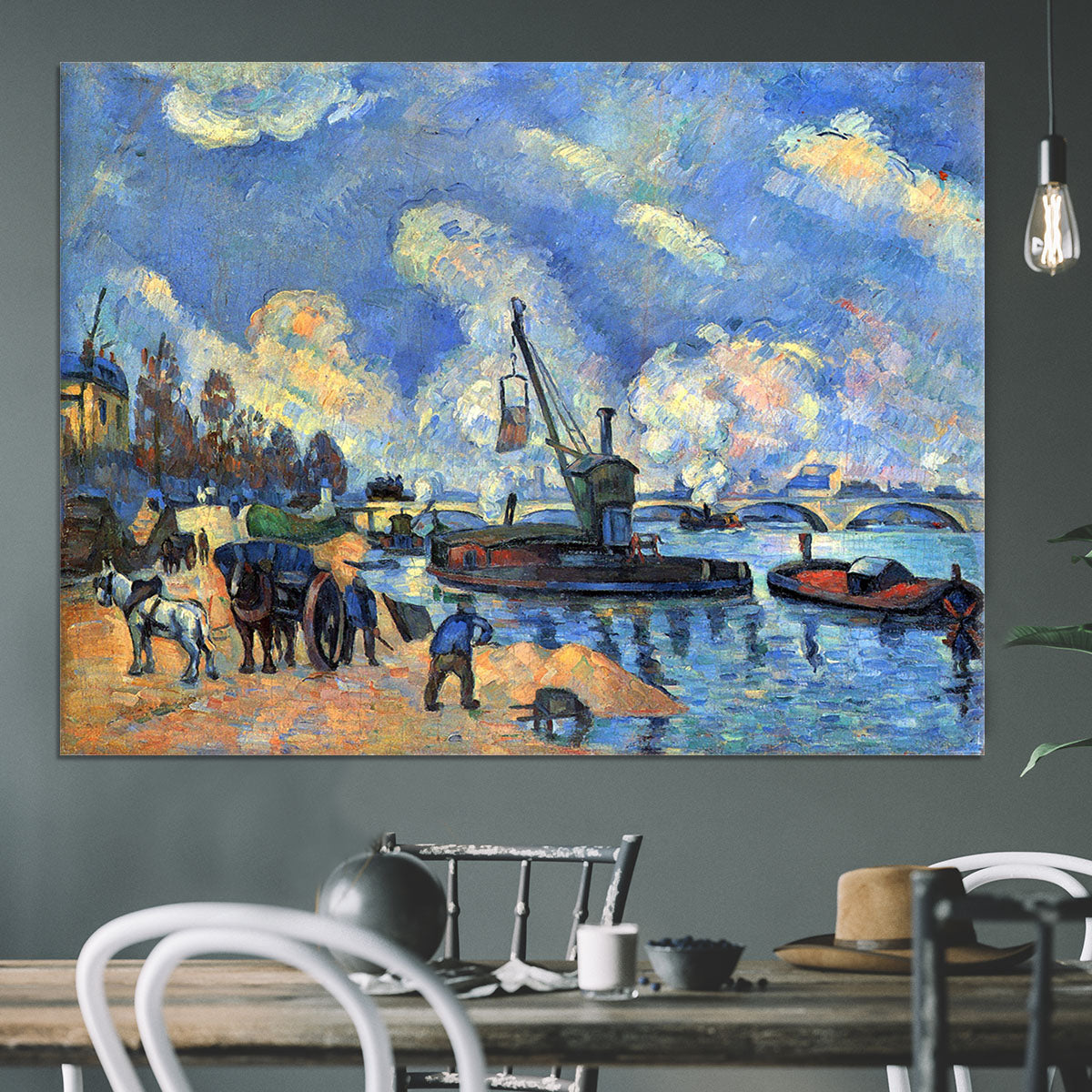 The Seine at Bercy by Cezanne Canvas Print or Poster - Canvas Art Rocks - 3