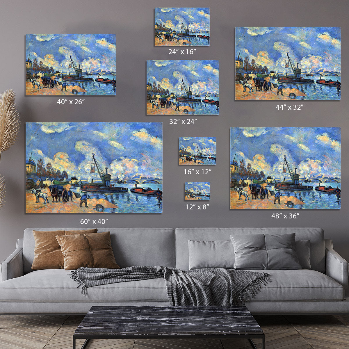 The Seine at Bercy by Cezanne Canvas Print or Poster - Canvas Art Rocks - 7