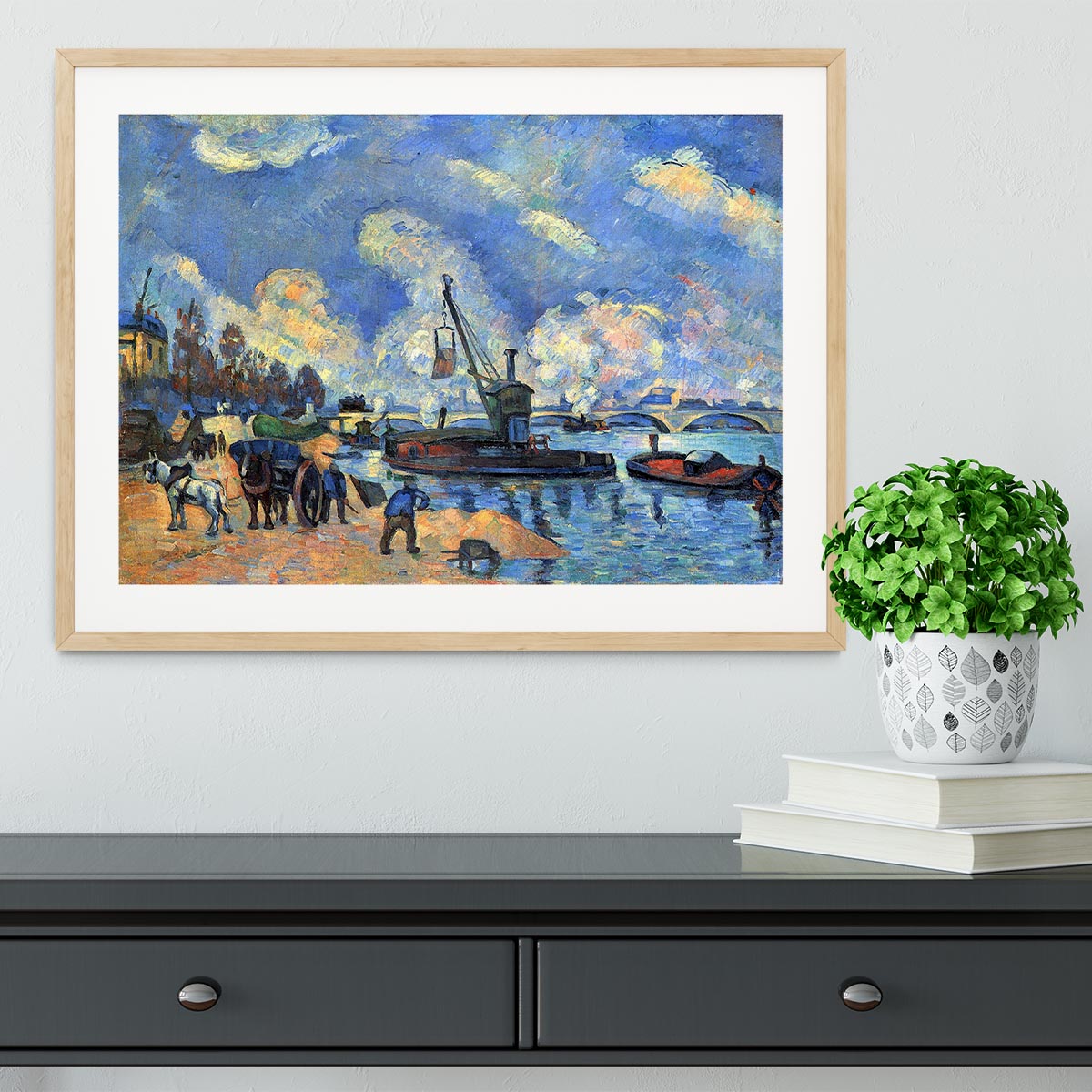 The Seine at Bercy by Cezanne Framed Print - Canvas Art Rocks - 3