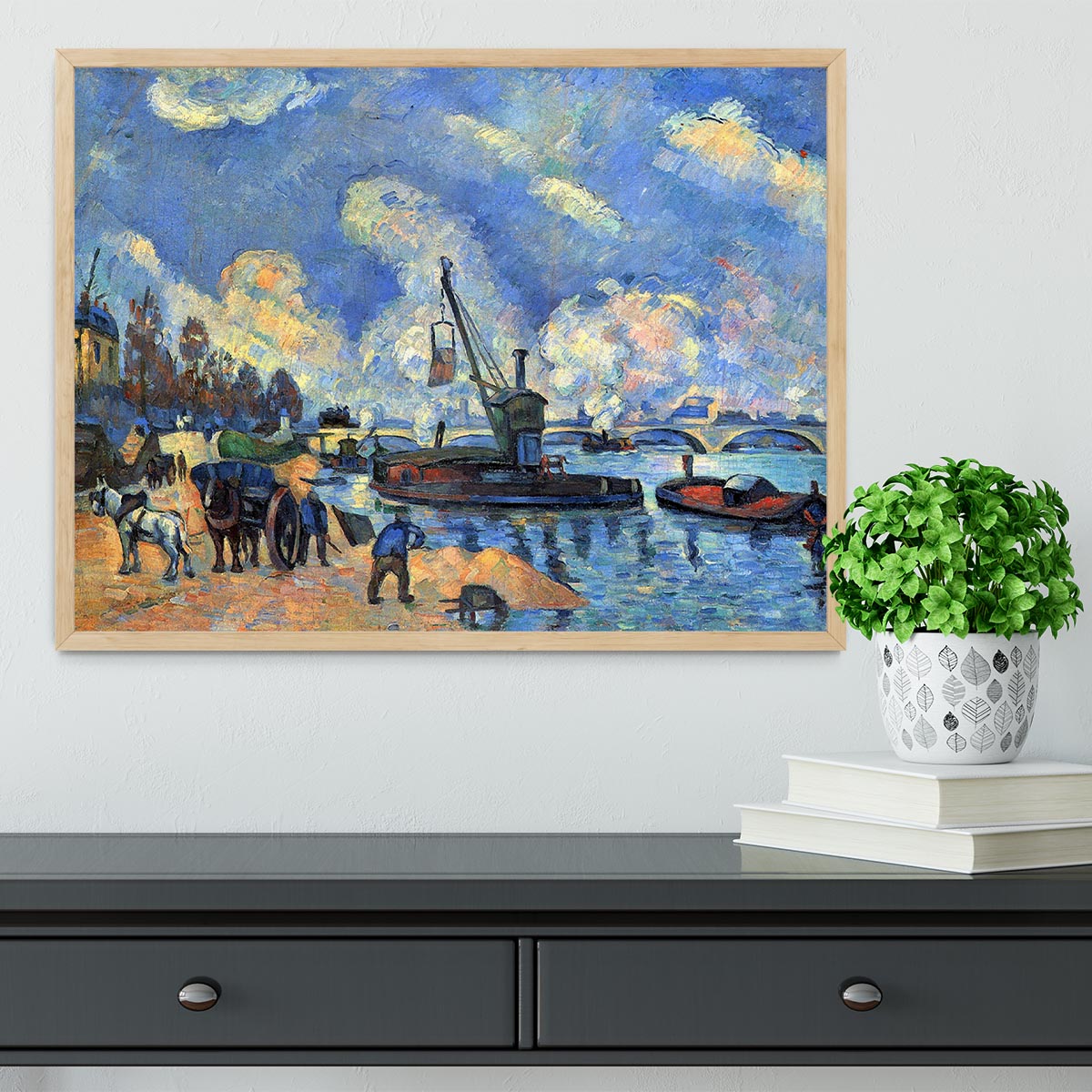 The Seine at Bercy by Cezanne Framed Print - Canvas Art Rocks - 4