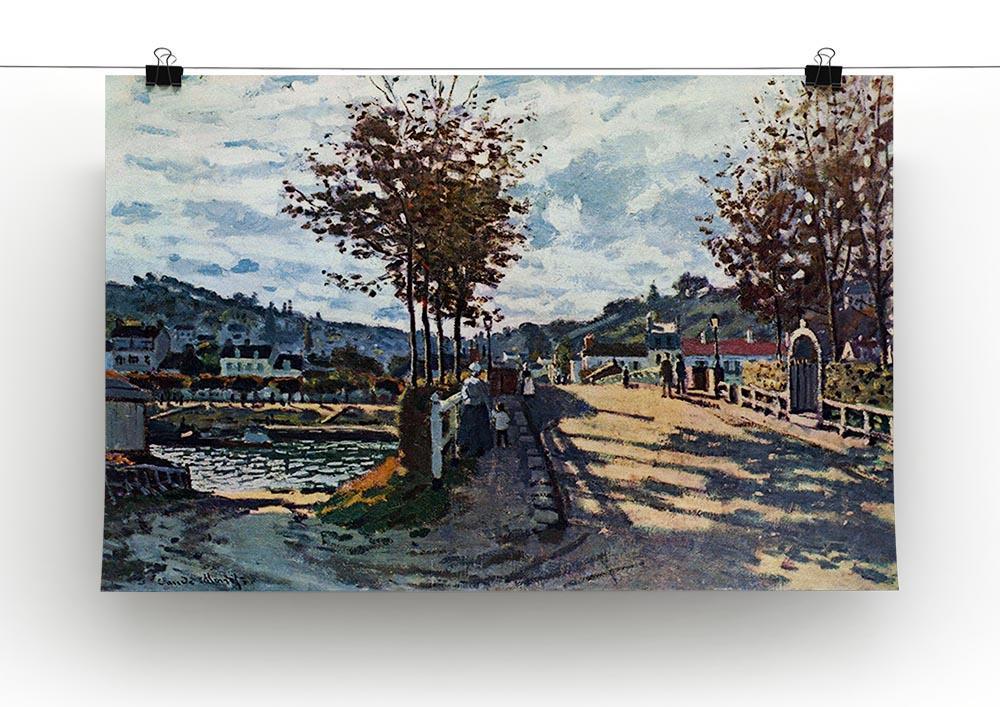 The Seine at Bougival by Monet Canvas Print & Poster - Canvas Art Rocks - 2