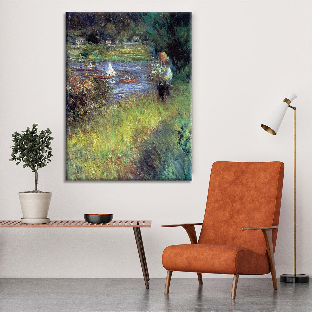 The Seine at Chatou Detail by Renoir Canvas Print or Poster