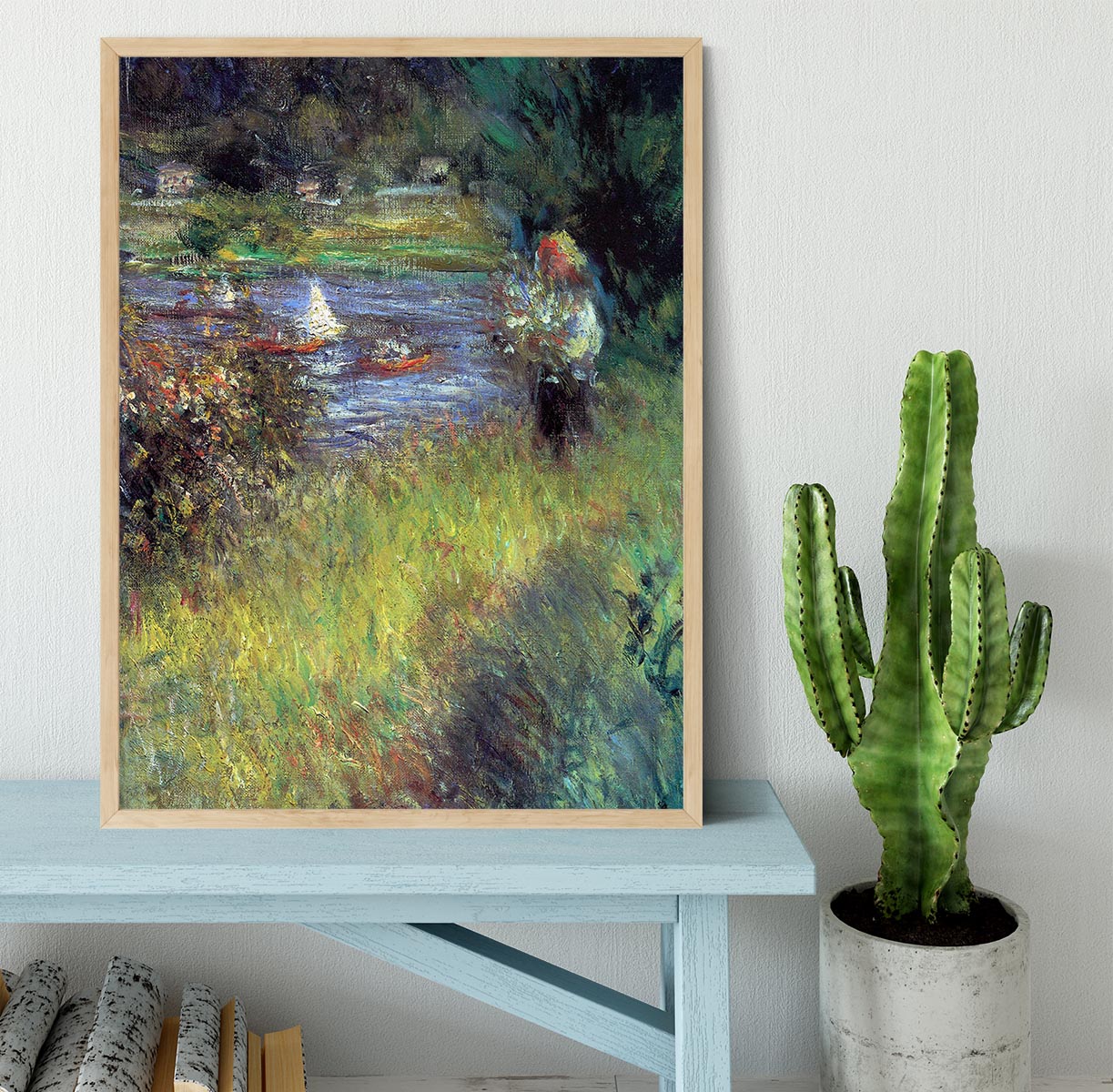 The Seine at Chatou Detail by Renoir Framed Print - Canvas Art Rocks - 4