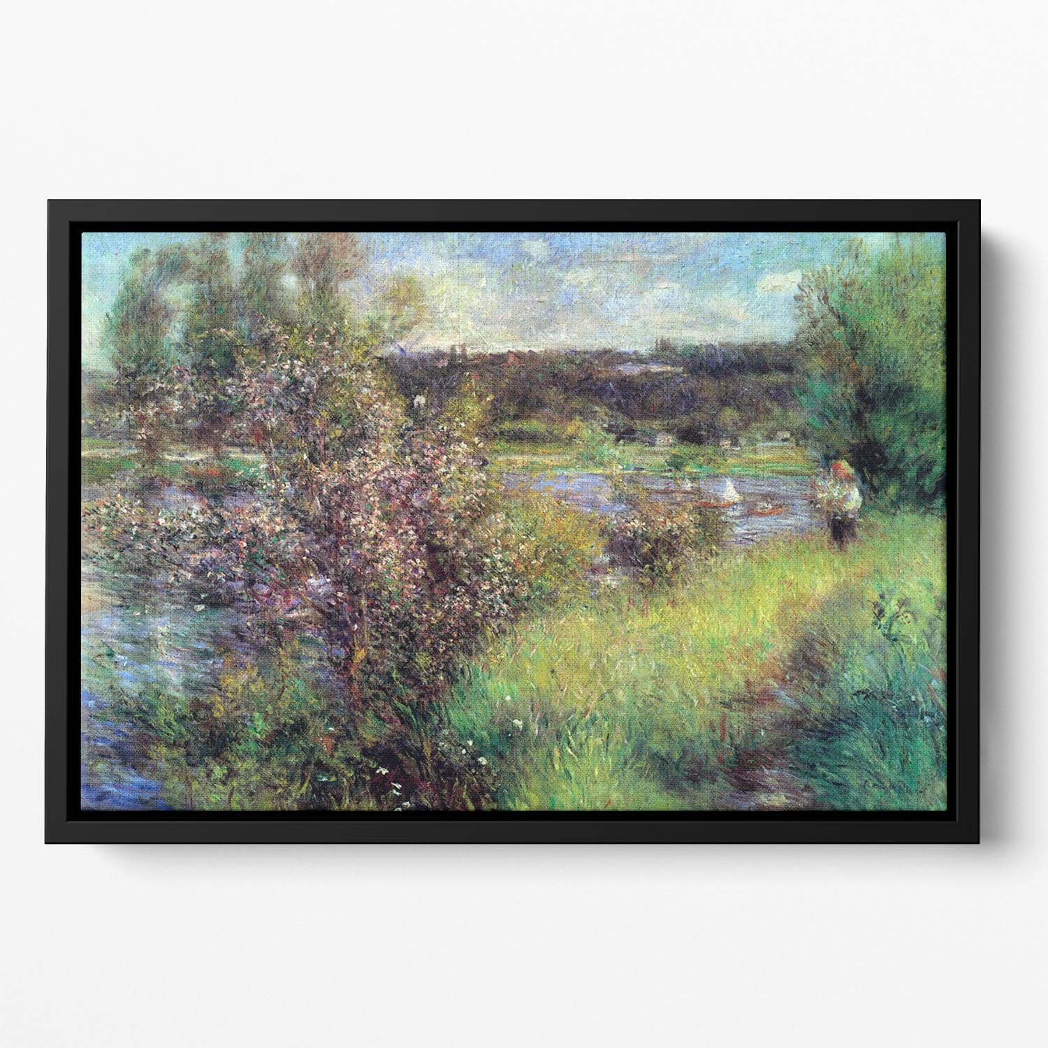 The Seine at Chatou by Renoir Floating Framed Canvas