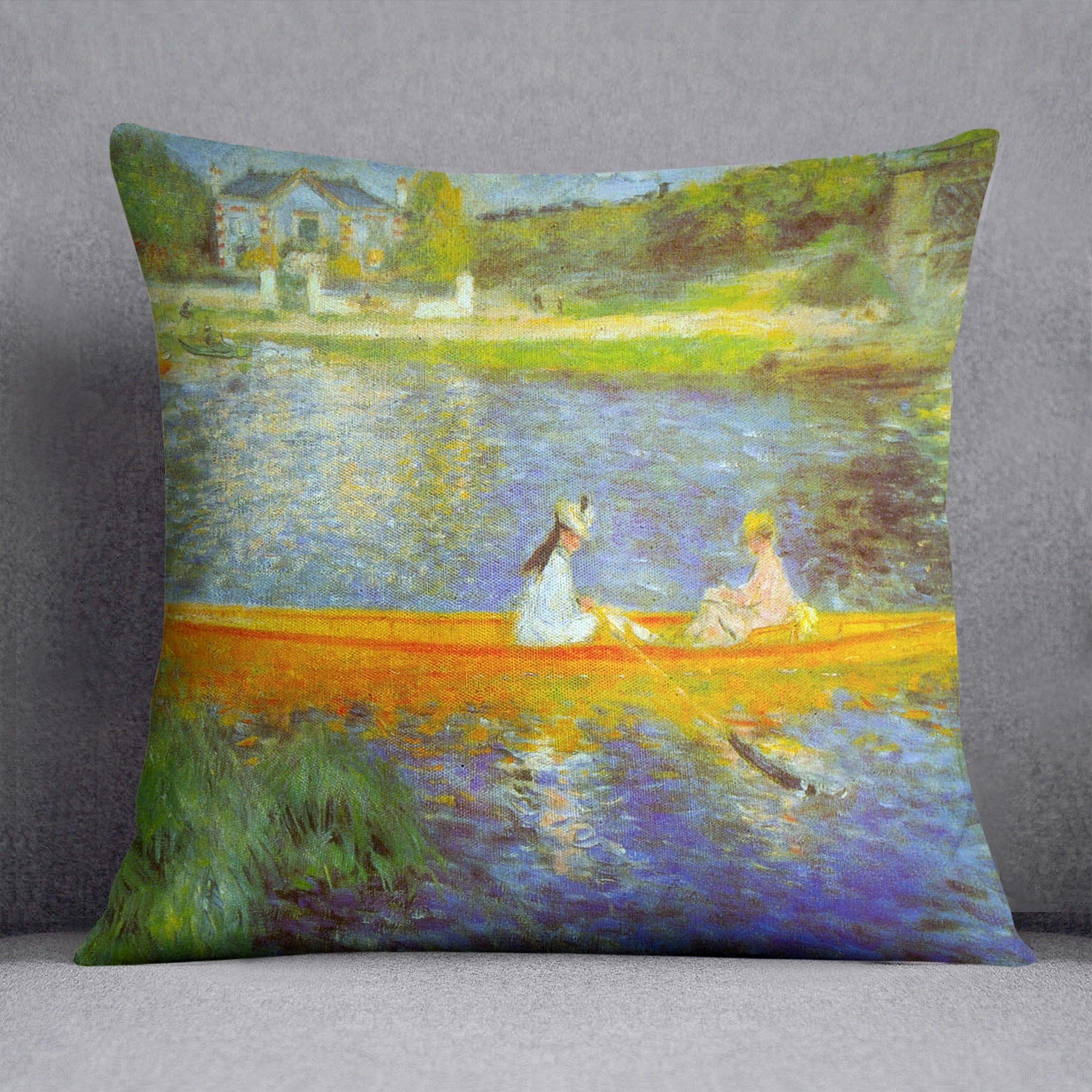 The Seine by Renoir Throw Pillow