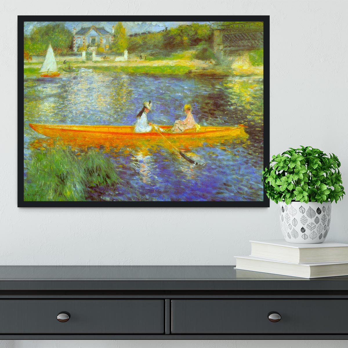 The Seine by Renoir Framed Print - Canvas Art Rocks - 2