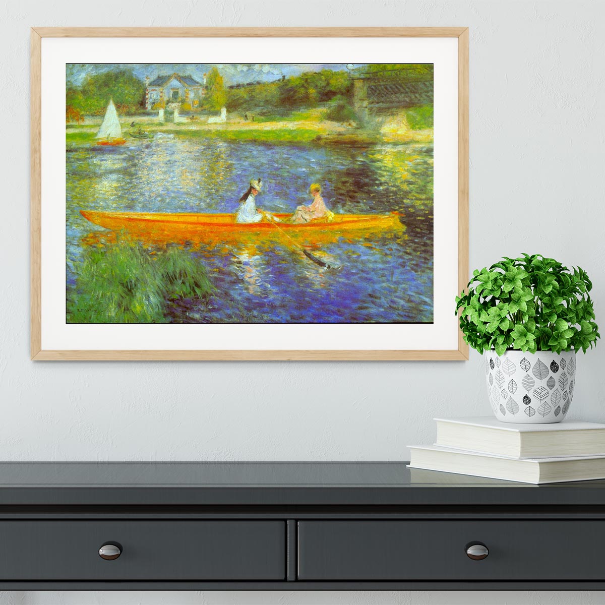 The Seine by Renoir Framed Print - Canvas Art Rocks - 3