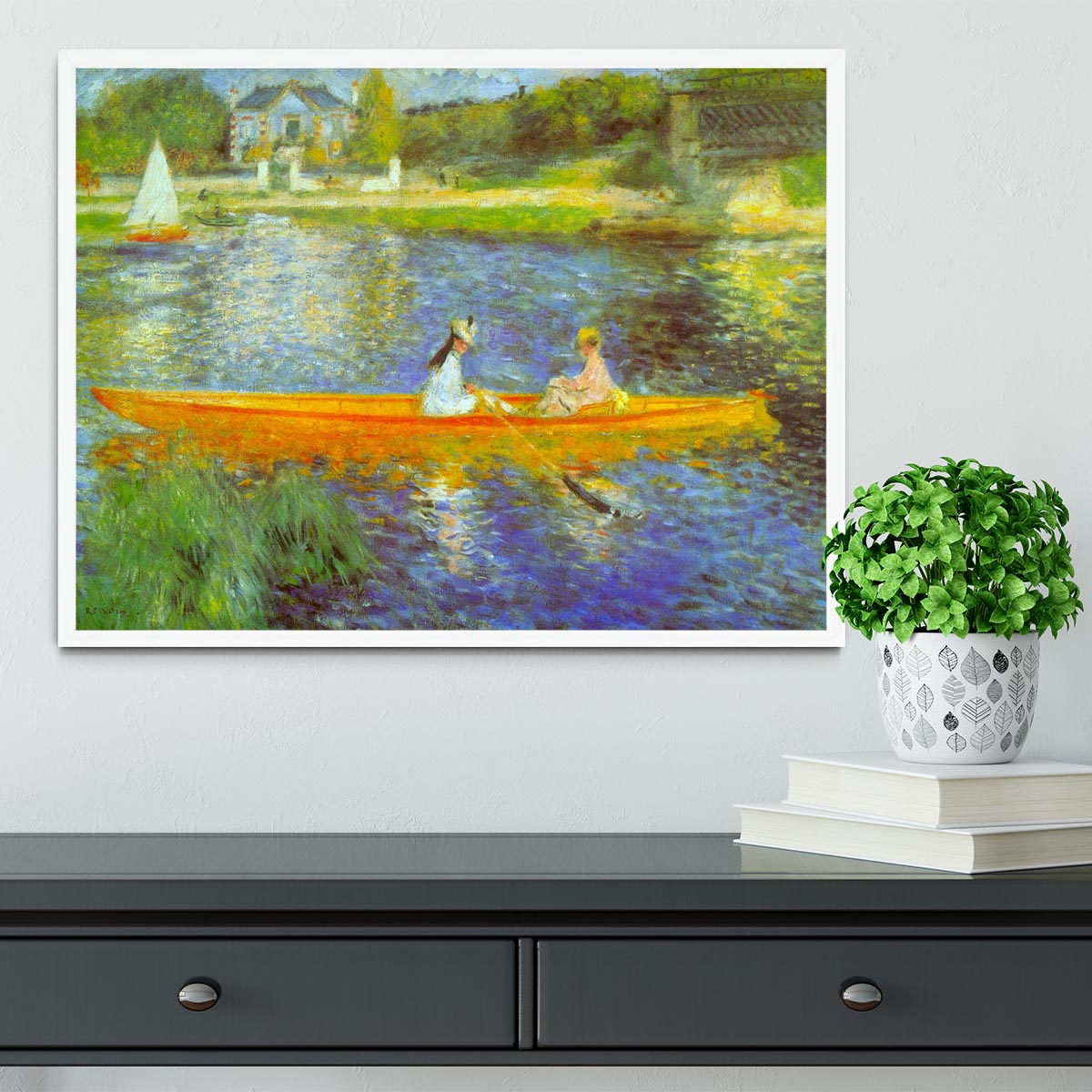 The Seine by Renoir Framed Print - Canvas Art Rocks -6