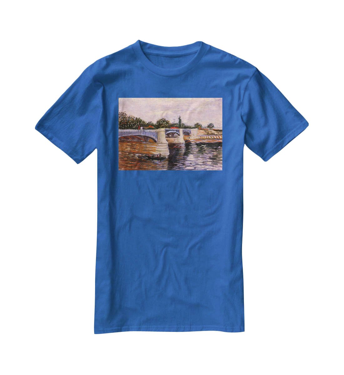 The Seine with the Pont del Grande Jette by Van Gogh T-Shirt - Canvas Art Rocks - 2