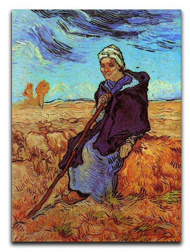 The Shepherdess after Millet by Van Gogh Canvas Print & Poster  - Canvas Art Rocks - 1