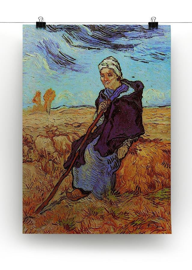 The Shepherdess after Millet by Van Gogh Canvas Print & Poster - Canvas Art Rocks - 2
