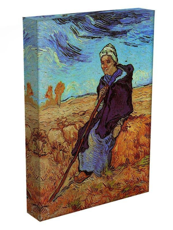The Shepherdess after Millet by Van Gogh Canvas Print & Poster - Canvas Art Rocks - 3