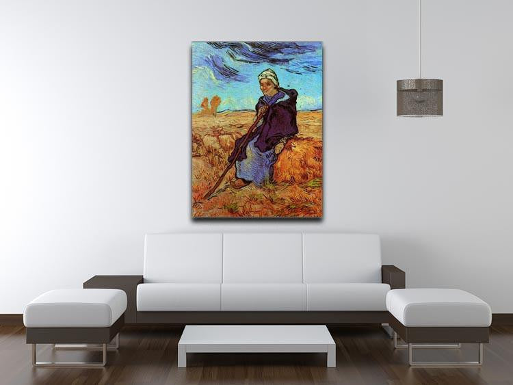 The Shepherdess after Millet by Van Gogh Canvas Print & Poster - Canvas Art Rocks - 4