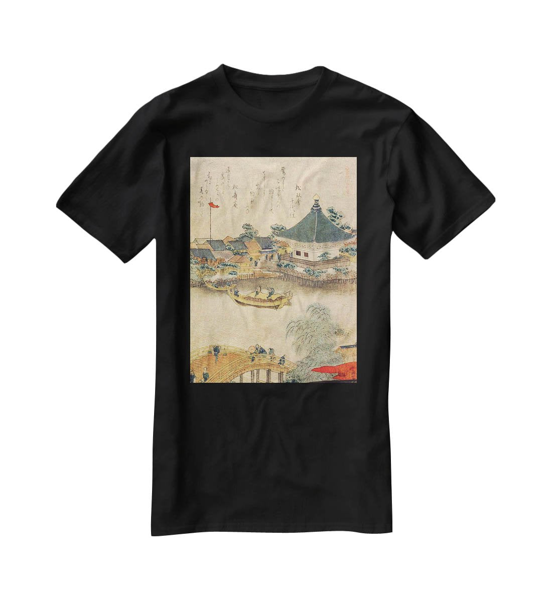 The Shrine Komagata Do in Komagata by Hokusai T-Shirt - Canvas Art Rocks - 1